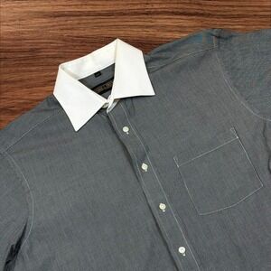 Donald J Trump Sig. Collection Men Dress Shirt‎ White Collar Sz 15 1/2 32/33